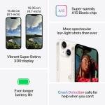 Apple iPhone 14; the A15 Bionic chip, an advanced camera system, and excellent battery life.